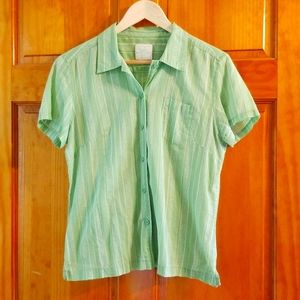 Life is good button up top